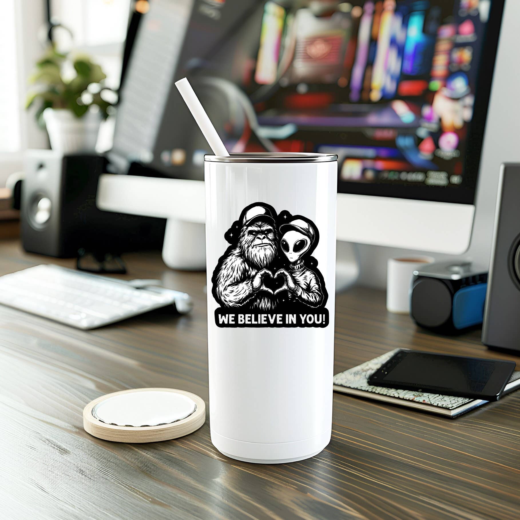 Funny We Believe In You Vinyl Sticker