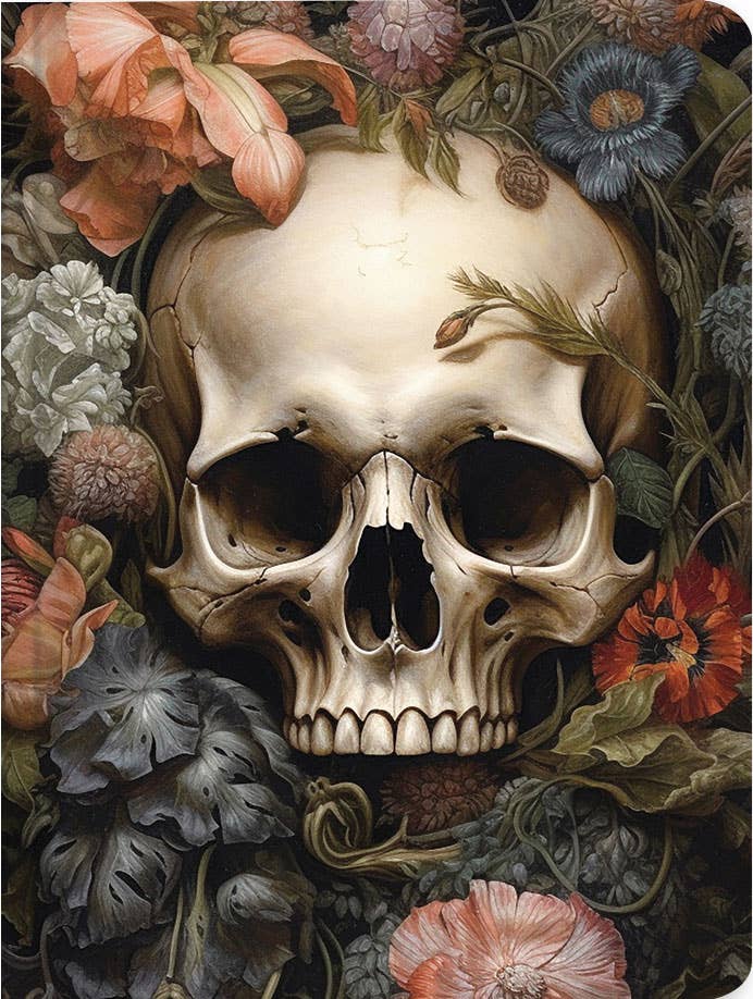 Lined Journal - Skull & Flowers