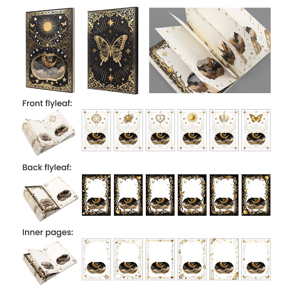 Astro Enchantment 3D Paper Art Notebook | 120 Pages