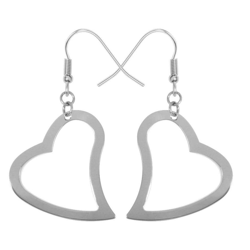 Open Heart Earrings 316L