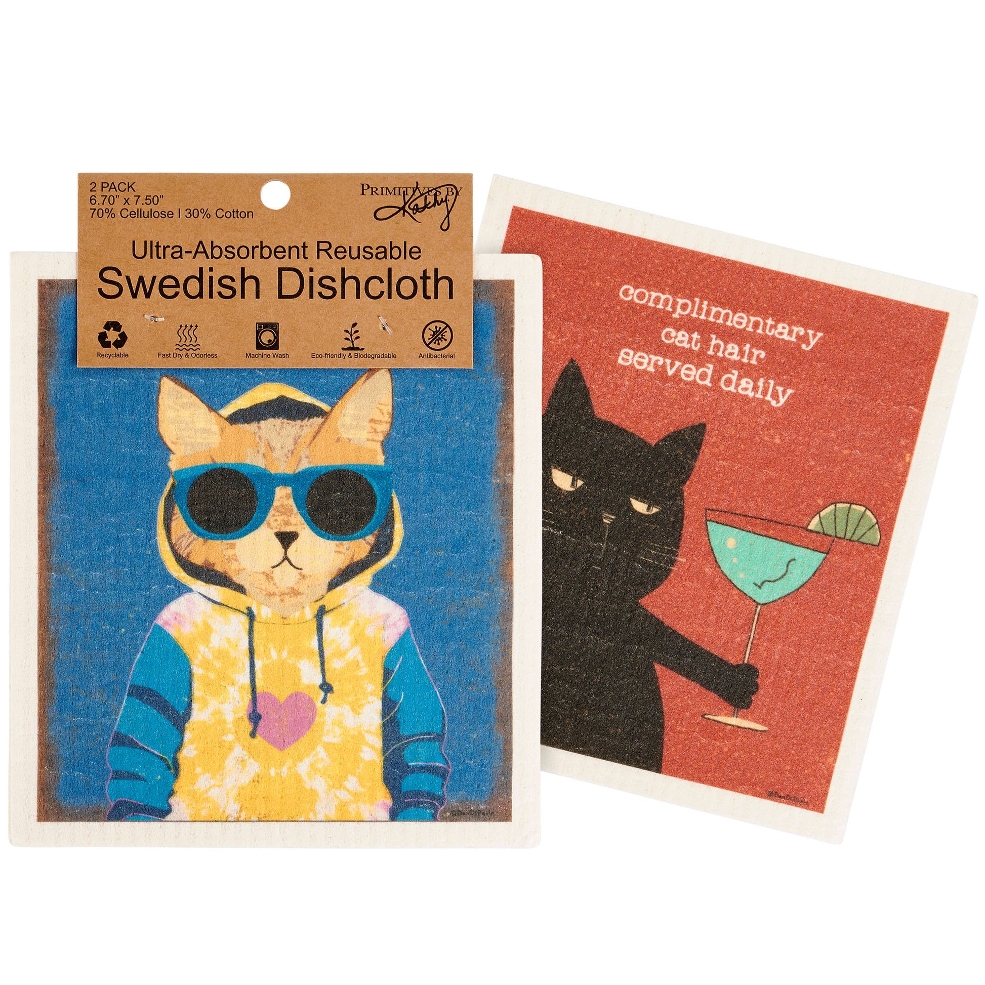 Cats Swedish Dishcloth Set