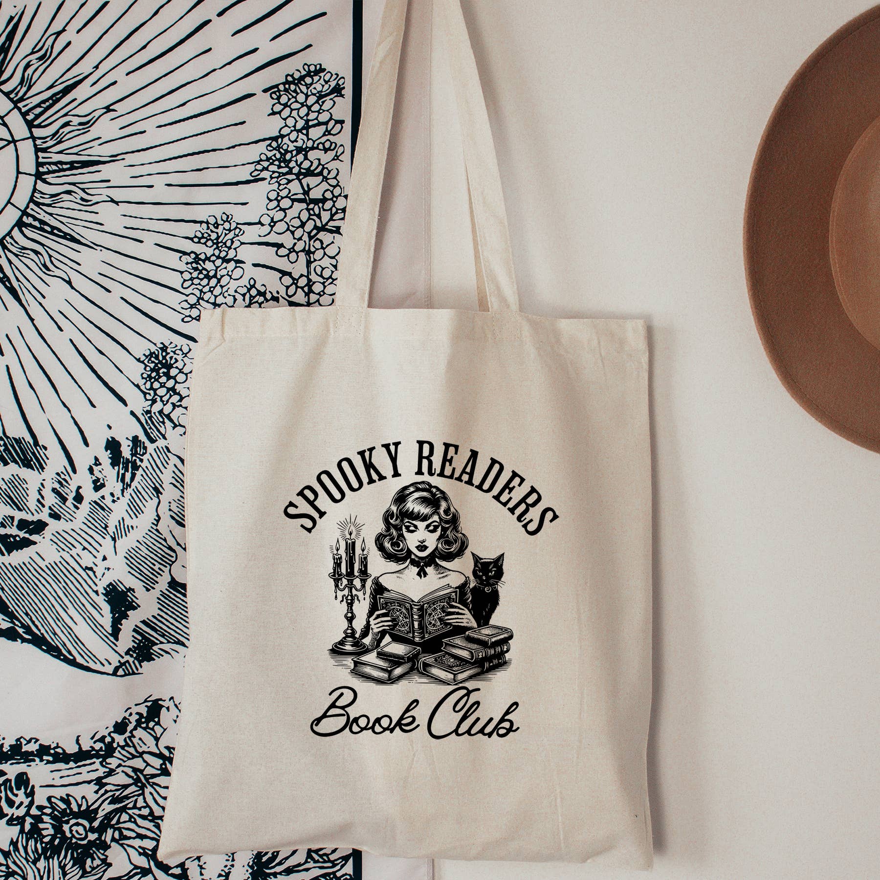 Spooky Readers Book Club Tote - Book Tote Bag