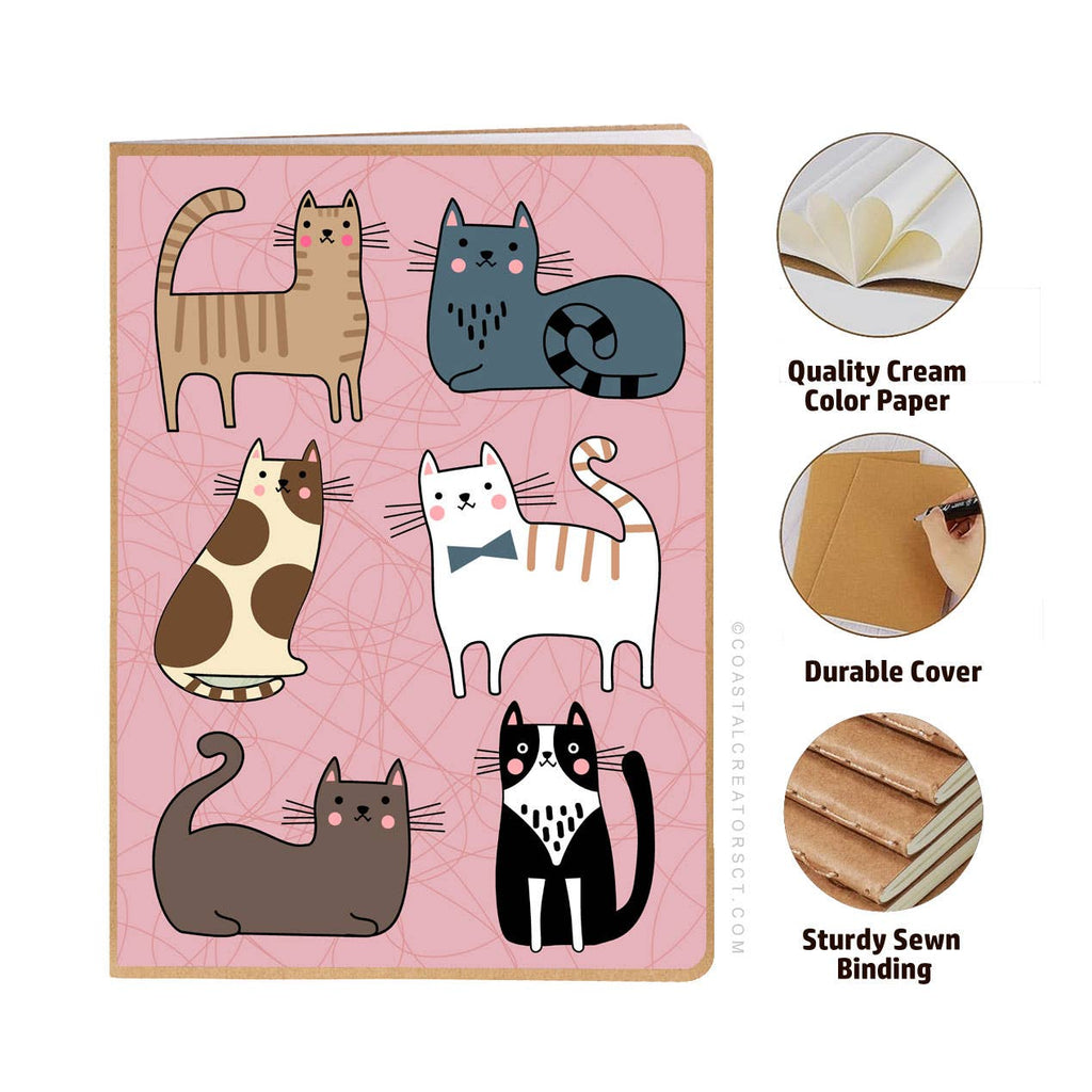 Cats Journal with Matching Magnetic Bookmark Set (Packaged)