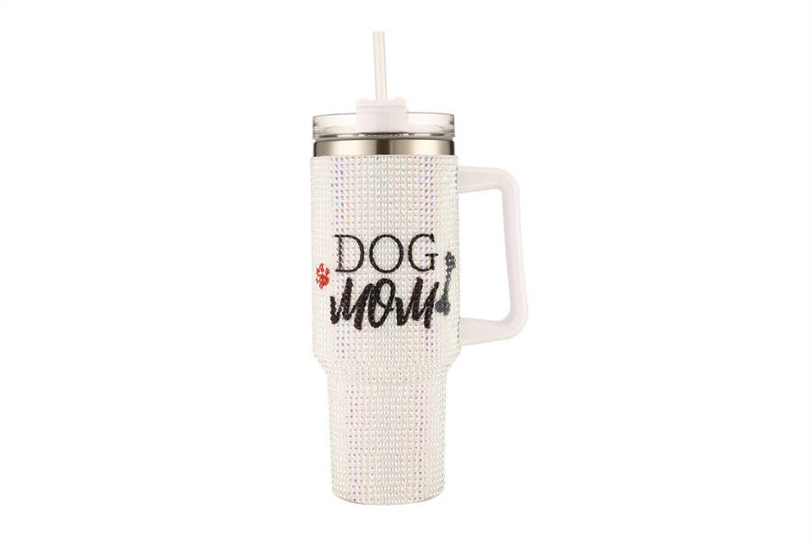Ladies Blinged out DOG MOM Themed Tumbler Cup