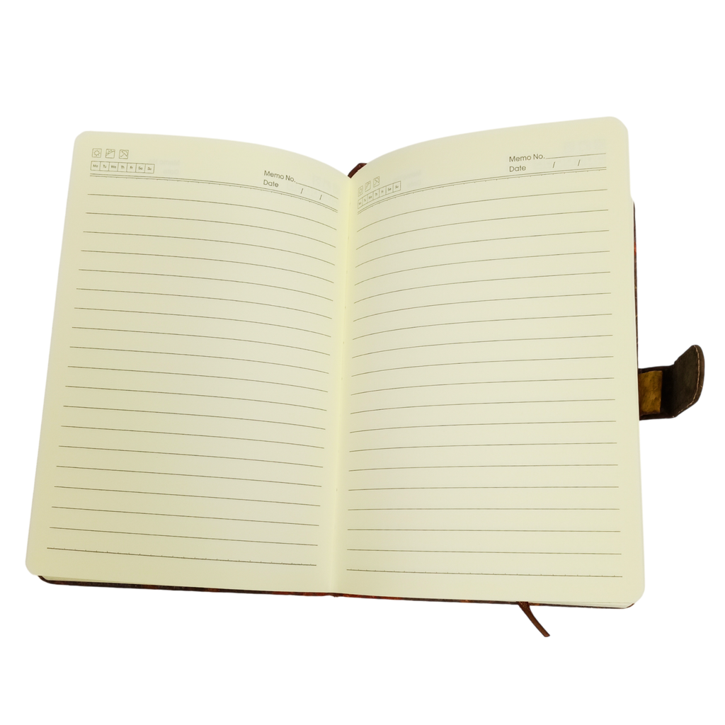 Crescent Moon Printed Cork Journal with Pencil Bag