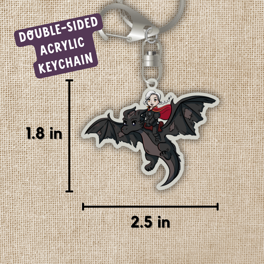 Manon Riding Abraxos Keychain | Throne of Glass