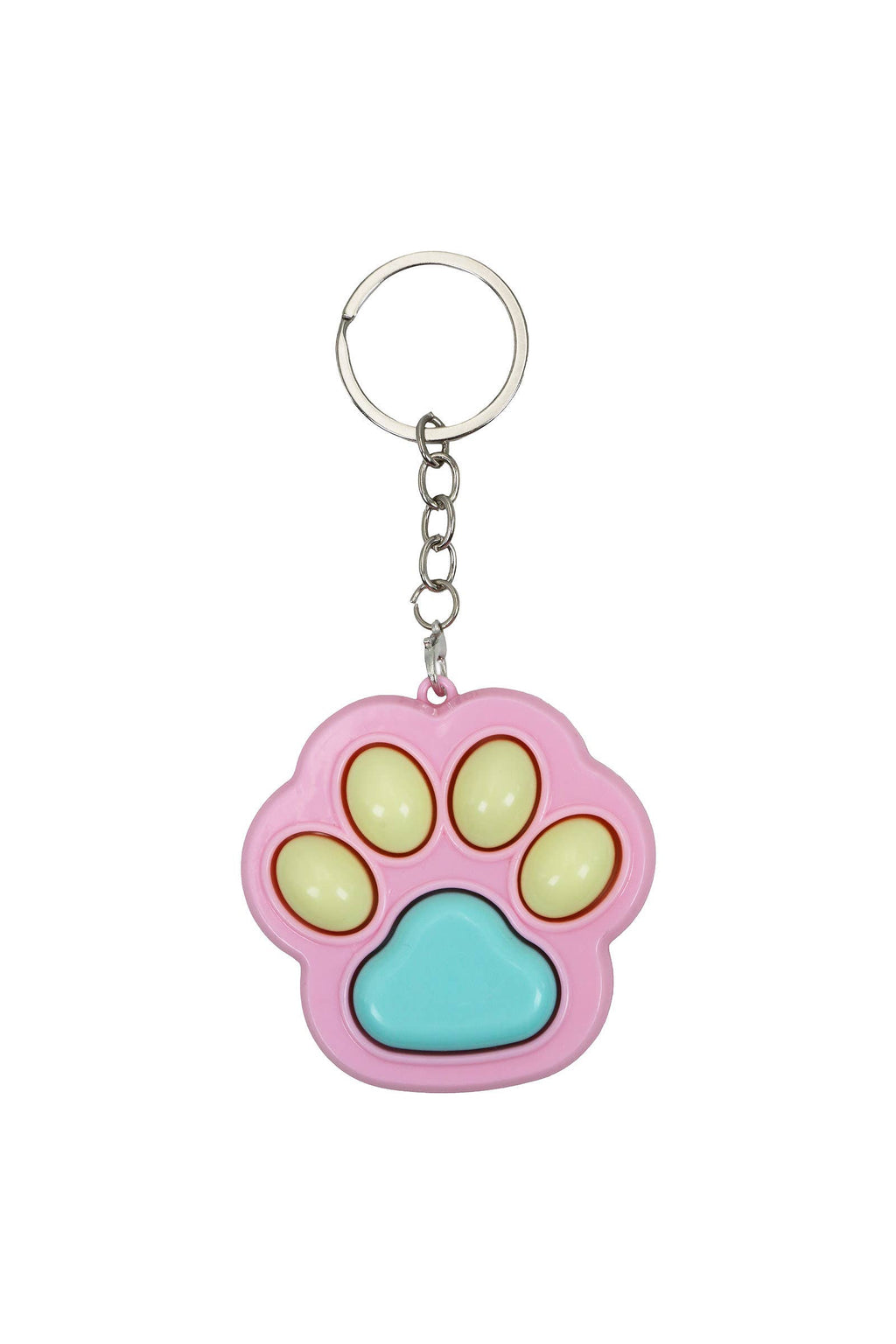 Pastel Animal Paw Clicky Fidget Toy Keychain