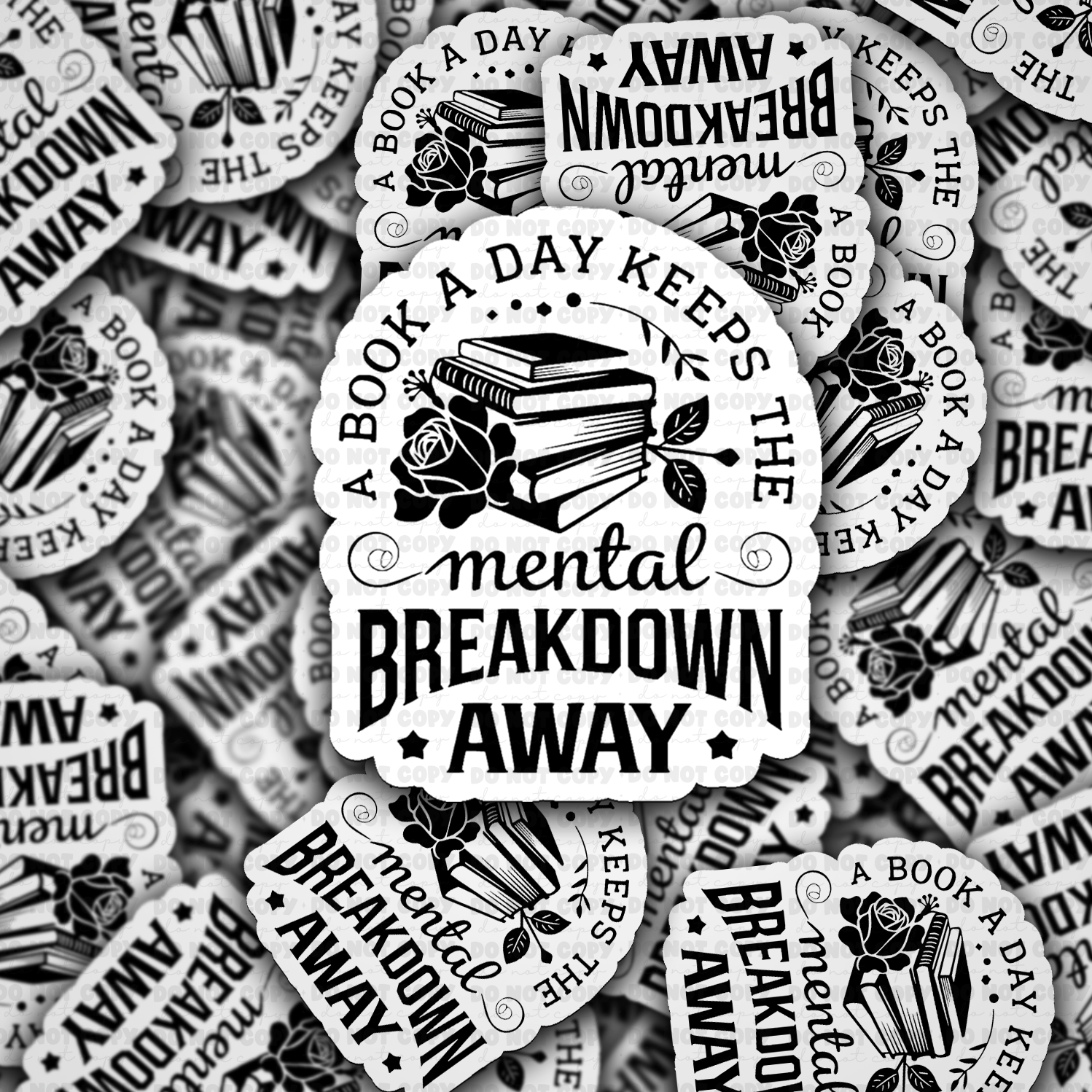 Book a day keeps sticker