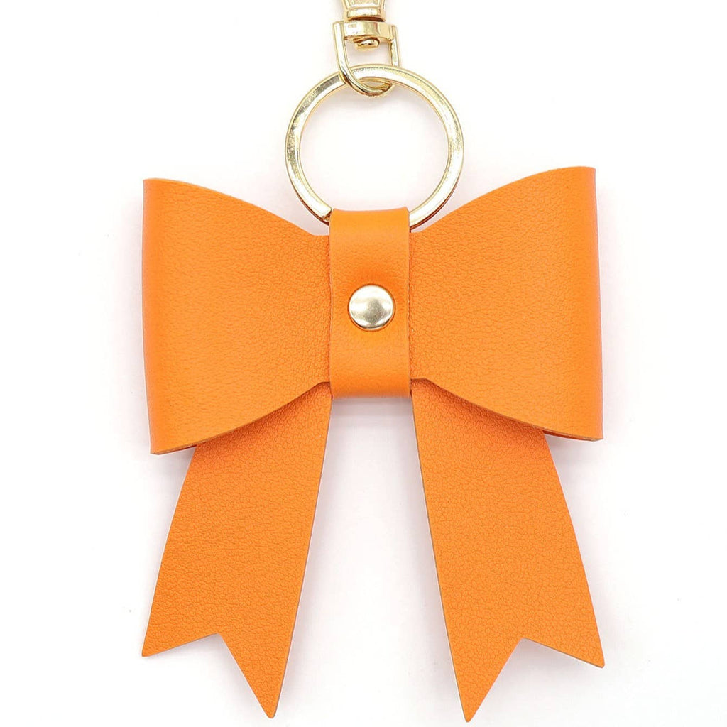 Leather Bow Keychain