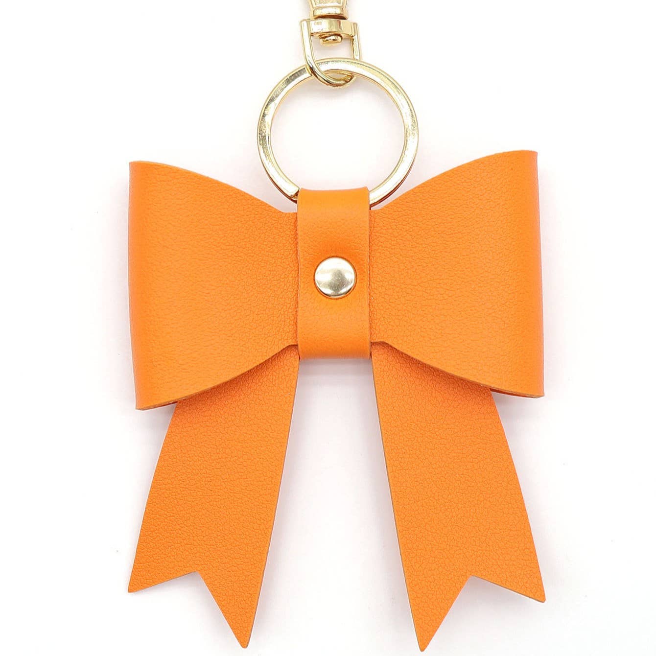 Leather Bow Keychain