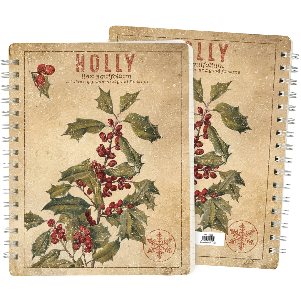Holly Spiral Notebook