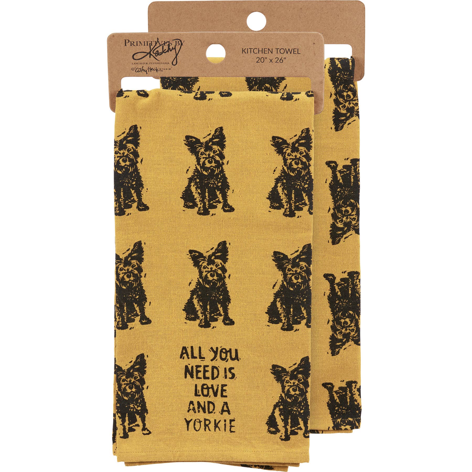 Love And A Yorkie Kitchen Towel