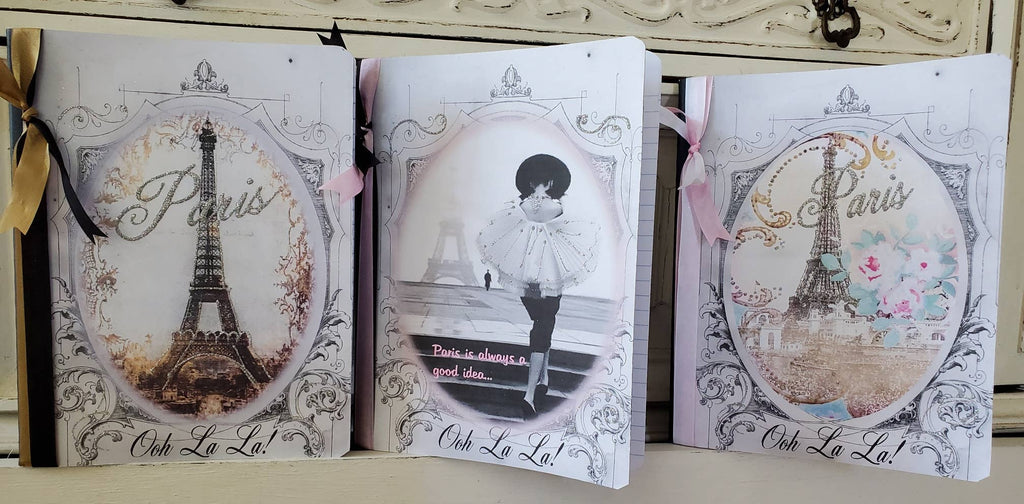 Eiffel Tower Paris n Roses Journal Notebook