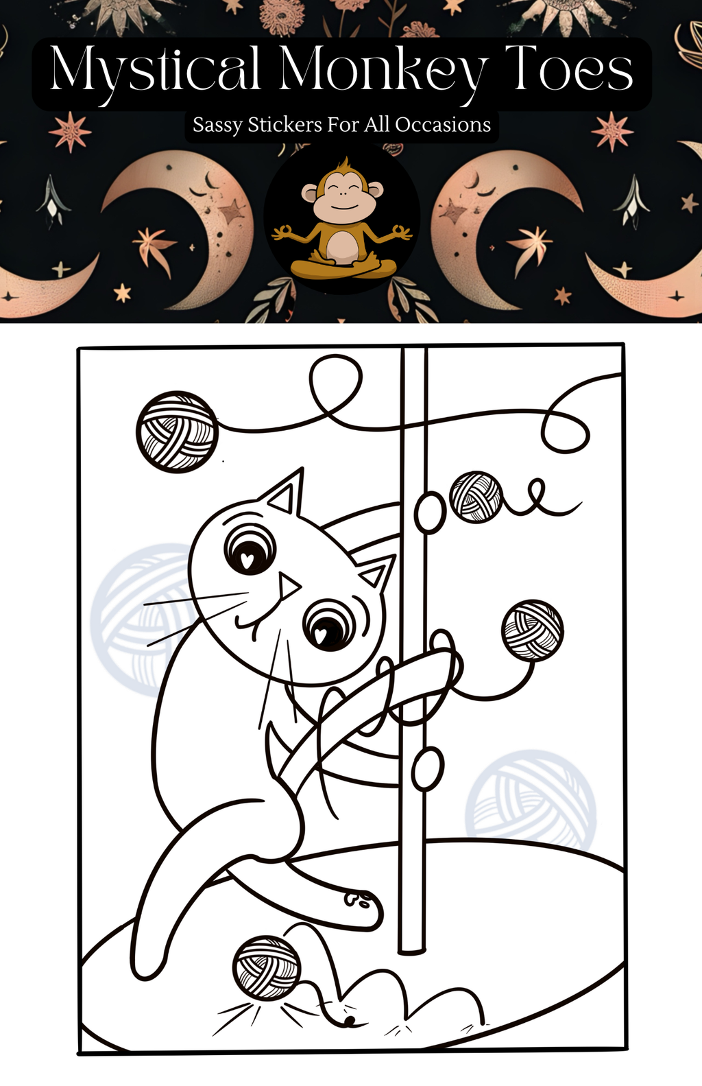 Funny Stripper Cat Coloring Sheets With Stackable Crayon