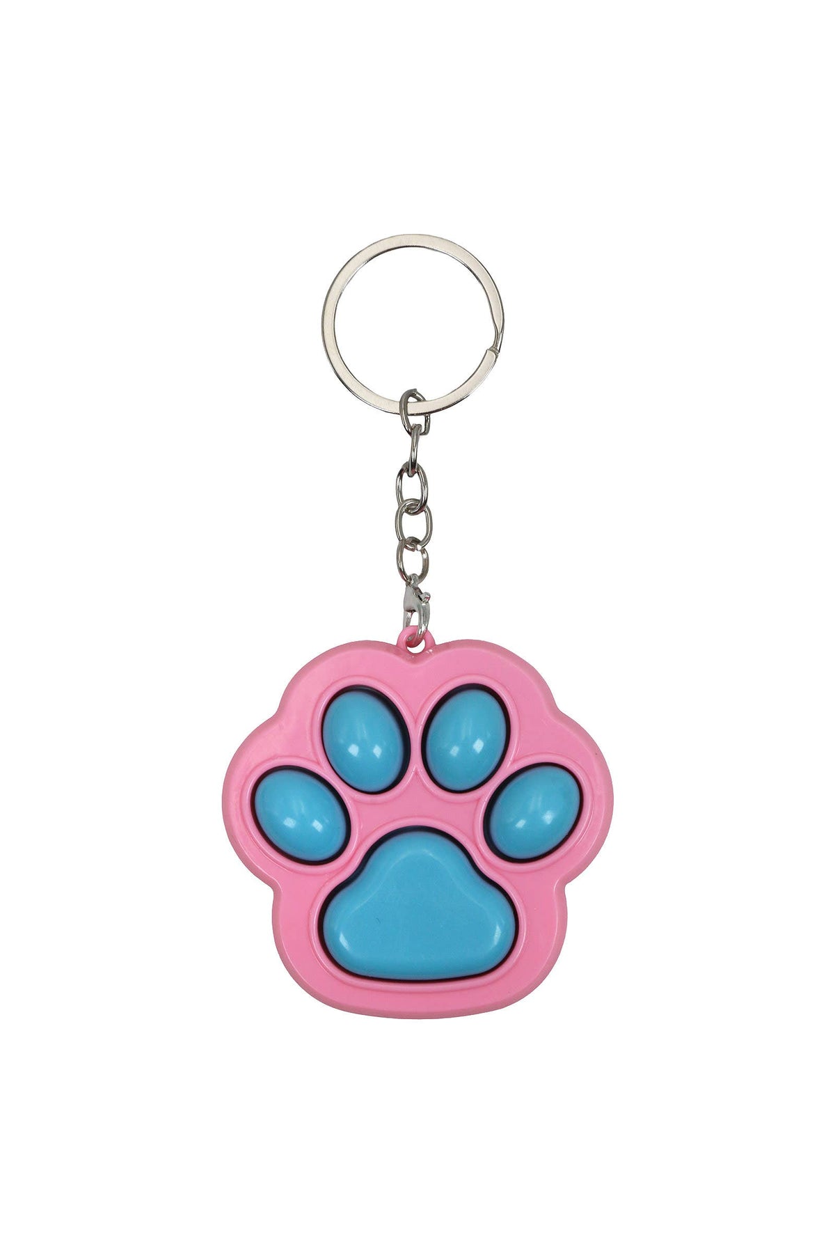 Pastel Animal Paw Clicky Fidget Toy Keychain
