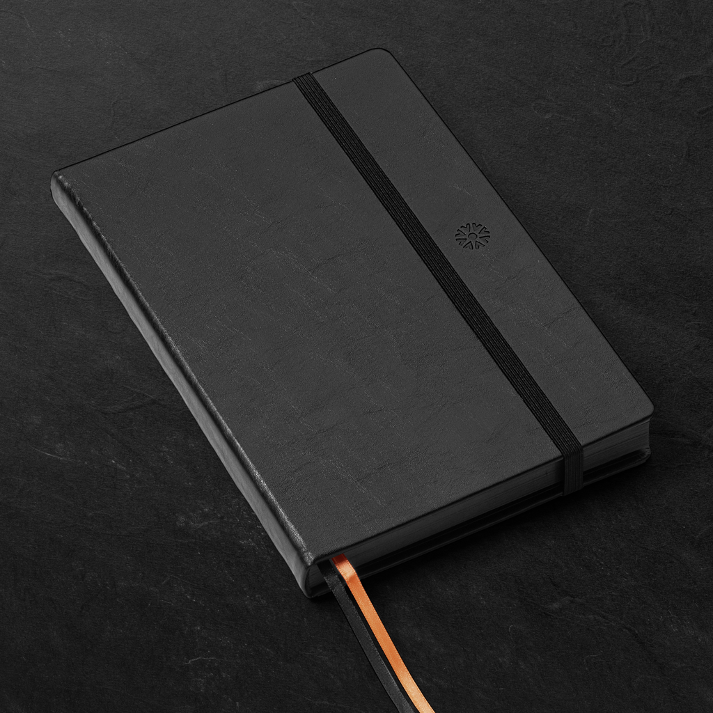 Pitch Black Dotted Journal | All Black Paper Notebook