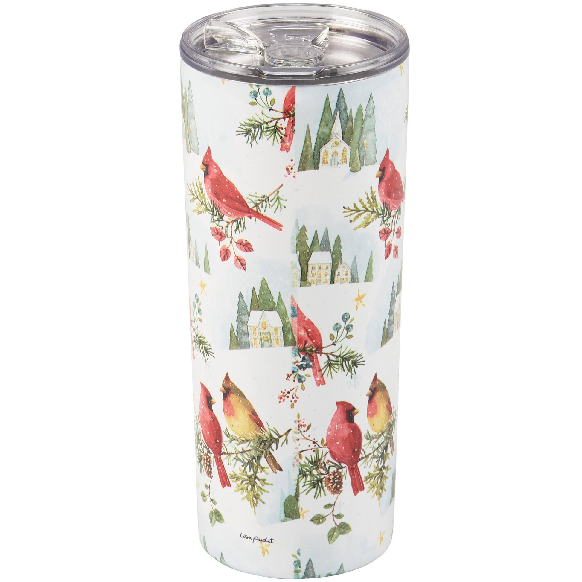 Winter Cardinal Coffee Tumbler