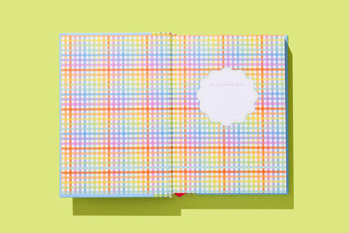 *ON SALE* Five Year Journal - Light Blue + Colorful Gingham
