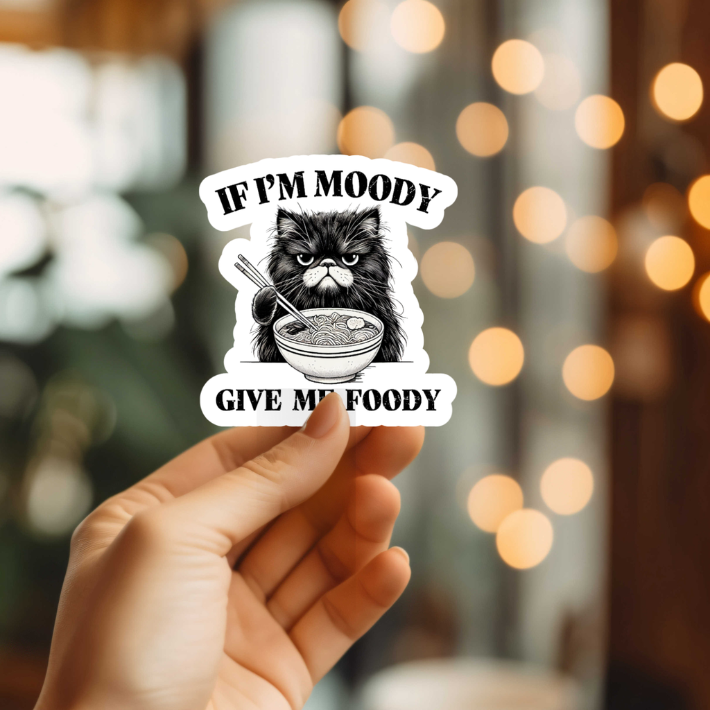 Funny Give Me Foody Vinyl Sticker