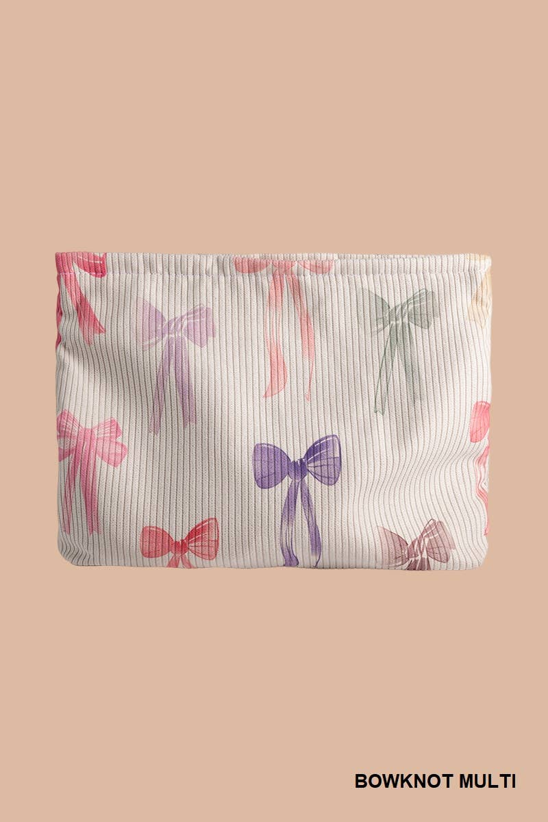 ,, SI-27948 Bowknot Pattern Makeup Cosmetic Clutch Bag