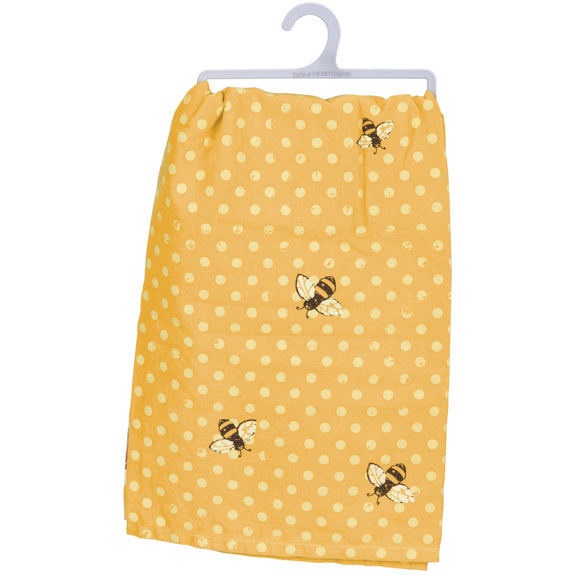 Bee Happy Yellow Kitchen Towel