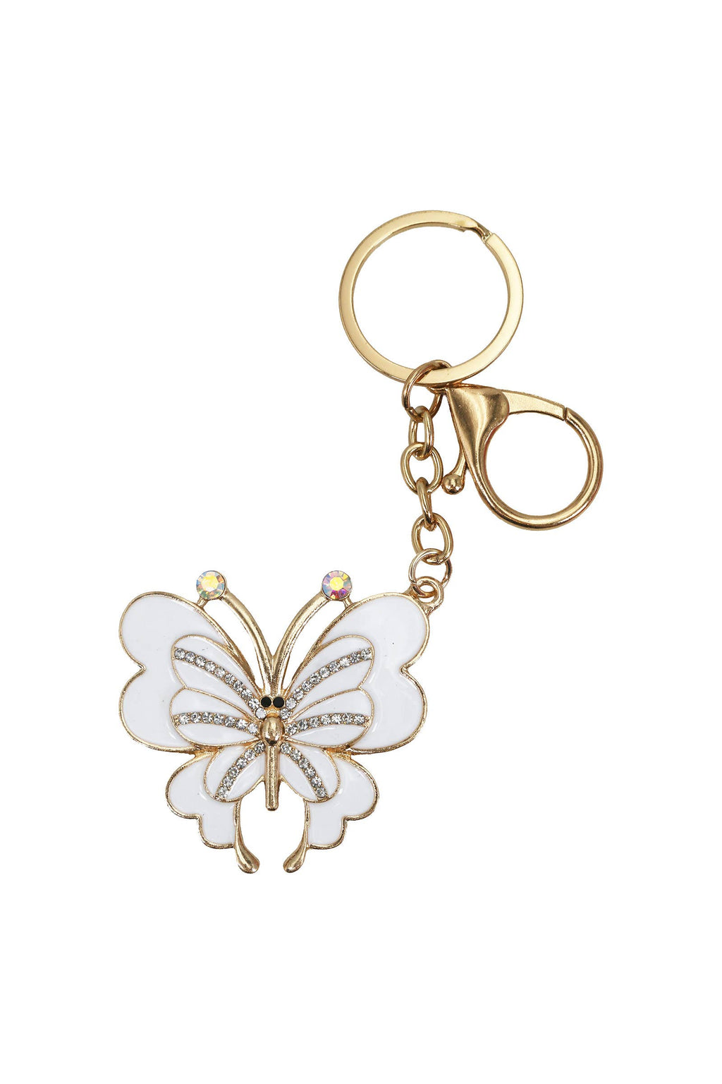 Butterfly Bling Rhinestone Colorful Enamel Alloy Keychain