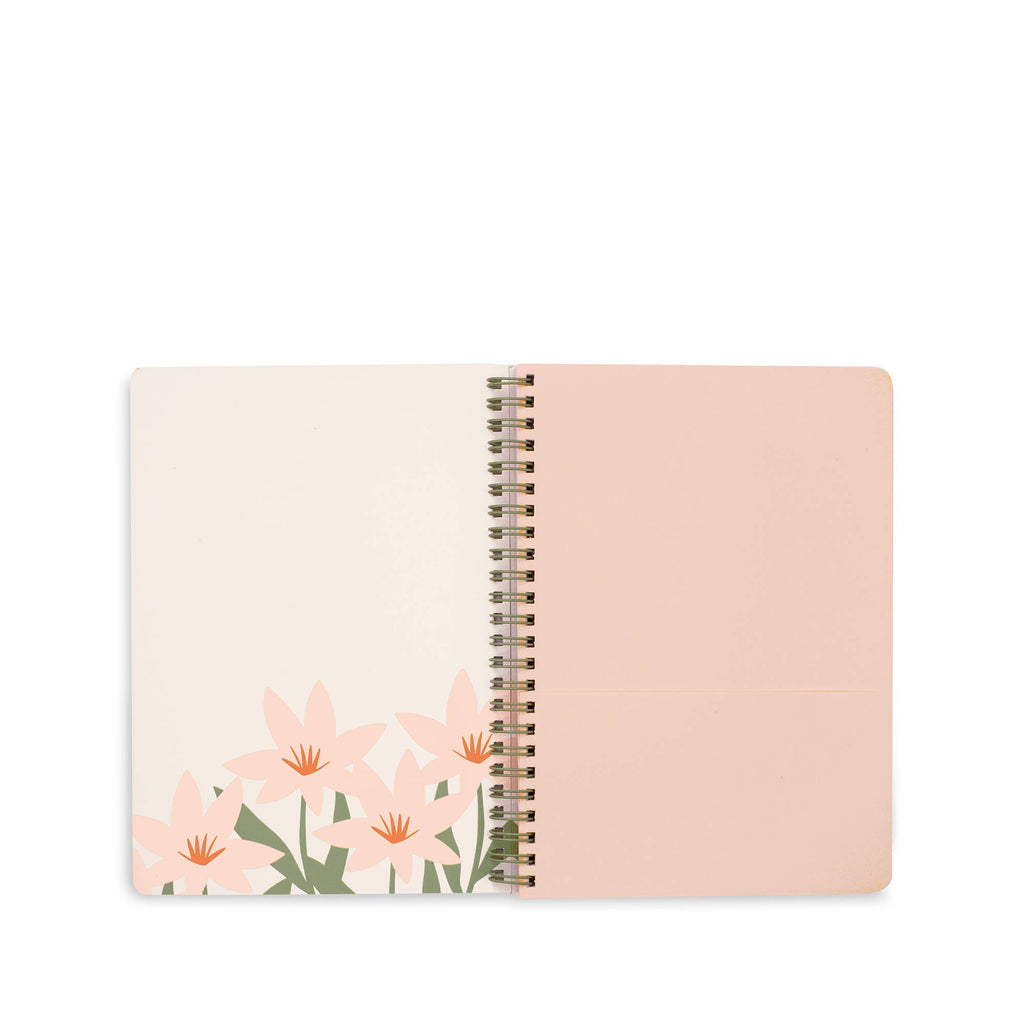 Mini Notebook, Cutout Floral Pink