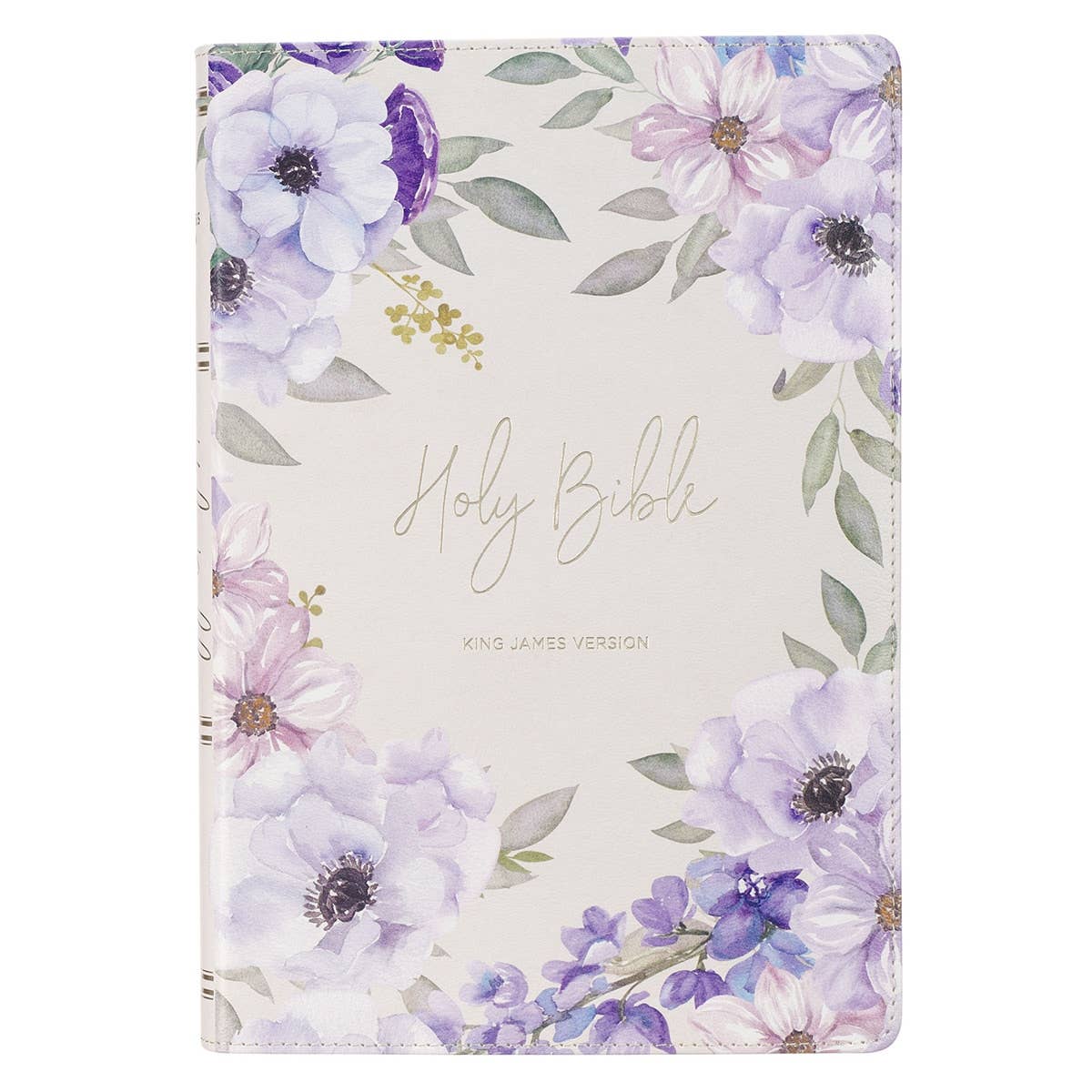 KJV Bible Giant Print Full-Size Faux Leather, Floral