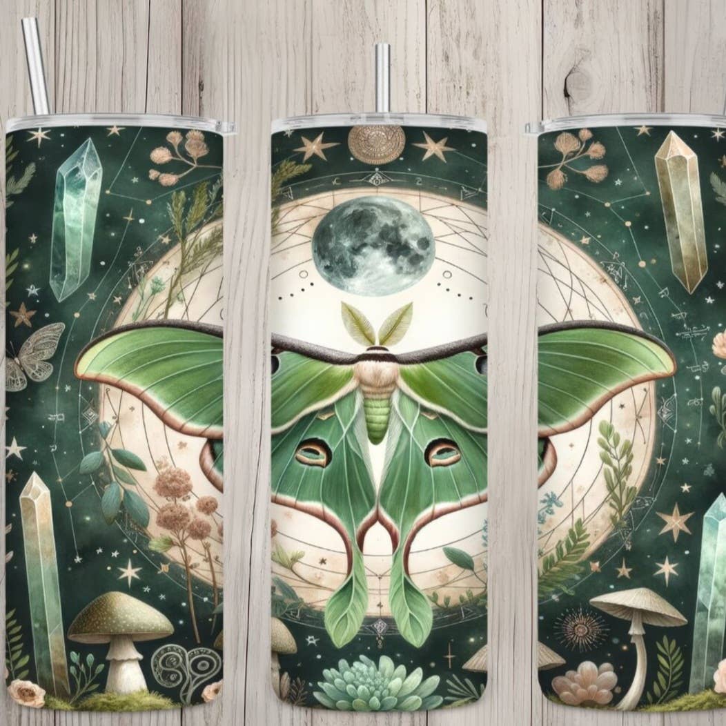 Luna Moth tumbler