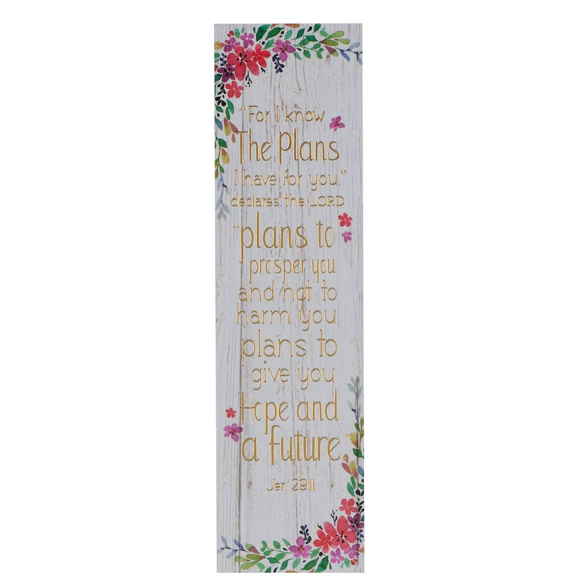 Bookmark Pack Floral White I Know the Plans Jer. 29:11