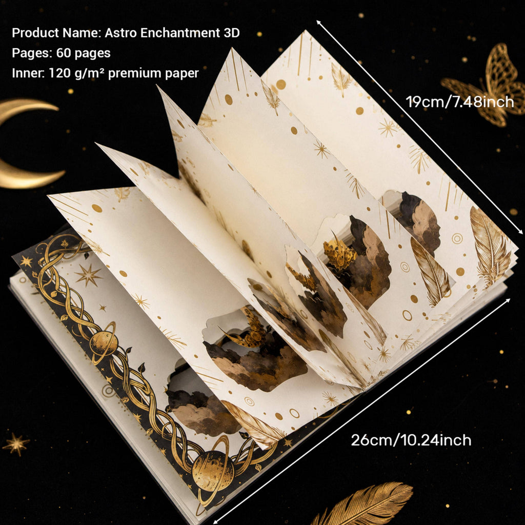Astro Enchantment 3D Paper Art Notebook | 120 Pages
