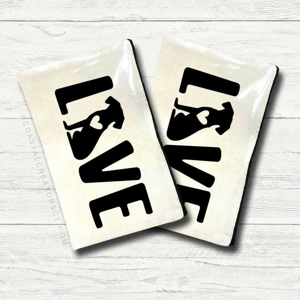 Dog Love Multi-Use Canvas Zipper Storage Pouch Bag
