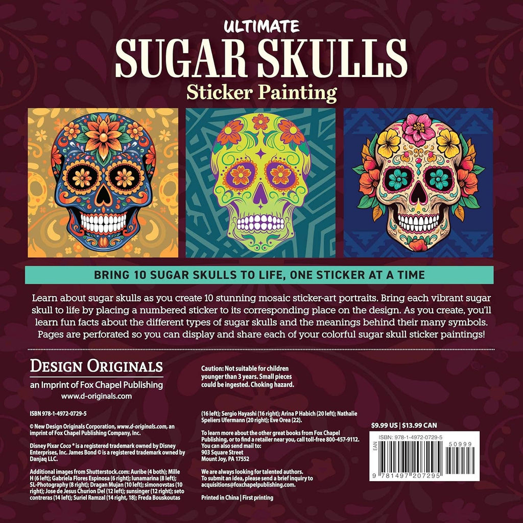 Ultimate Sugar Skulls Sticker Painting - 10 Masterpieces!