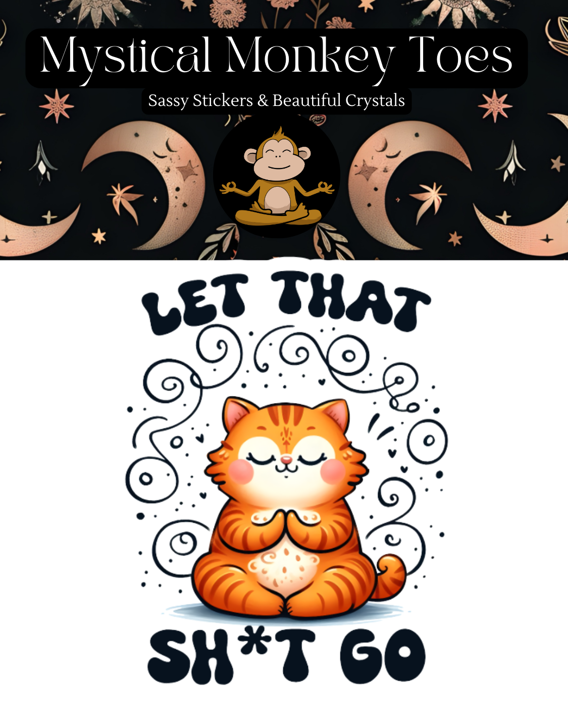 Funny Let It Go Cat Sticker | Laptop Sticker | Vinyl Sticker