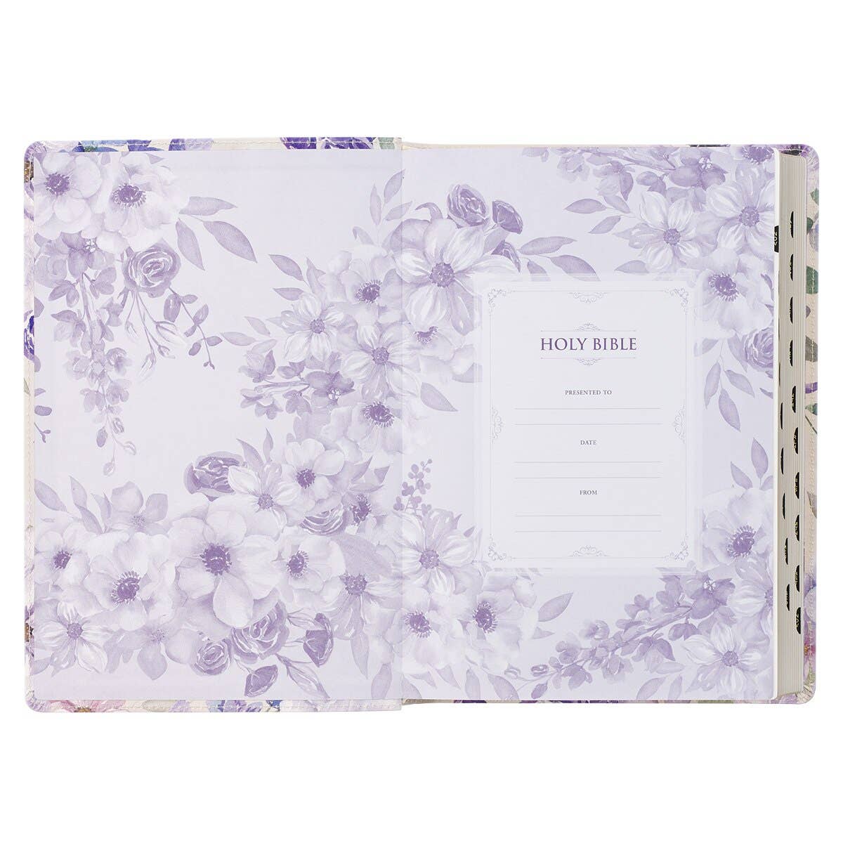 KJV Bible Giant Print Full-Size Faux Leather, Floral