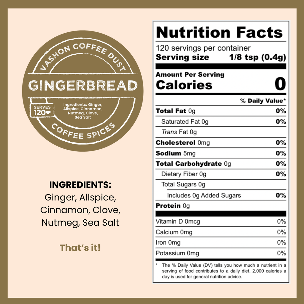 Gingerbread (ginger, allspice...)
