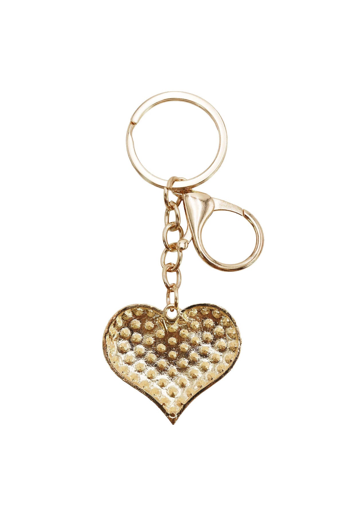 Chunky Mini Heart Rhinestone Keychain