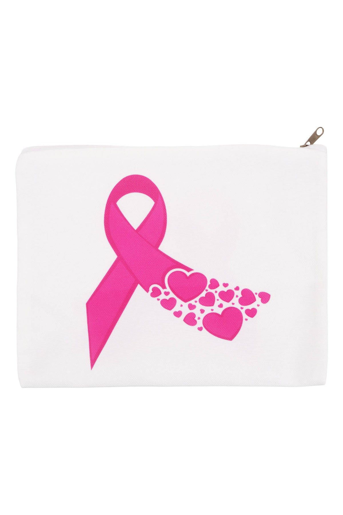 Breast Cancer Awareness Zipper Clutch Purse Bag