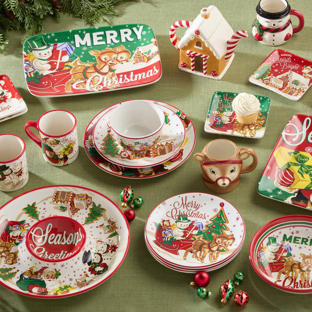 Santa's Retro Christmas 3-D Mug 18 oz.
