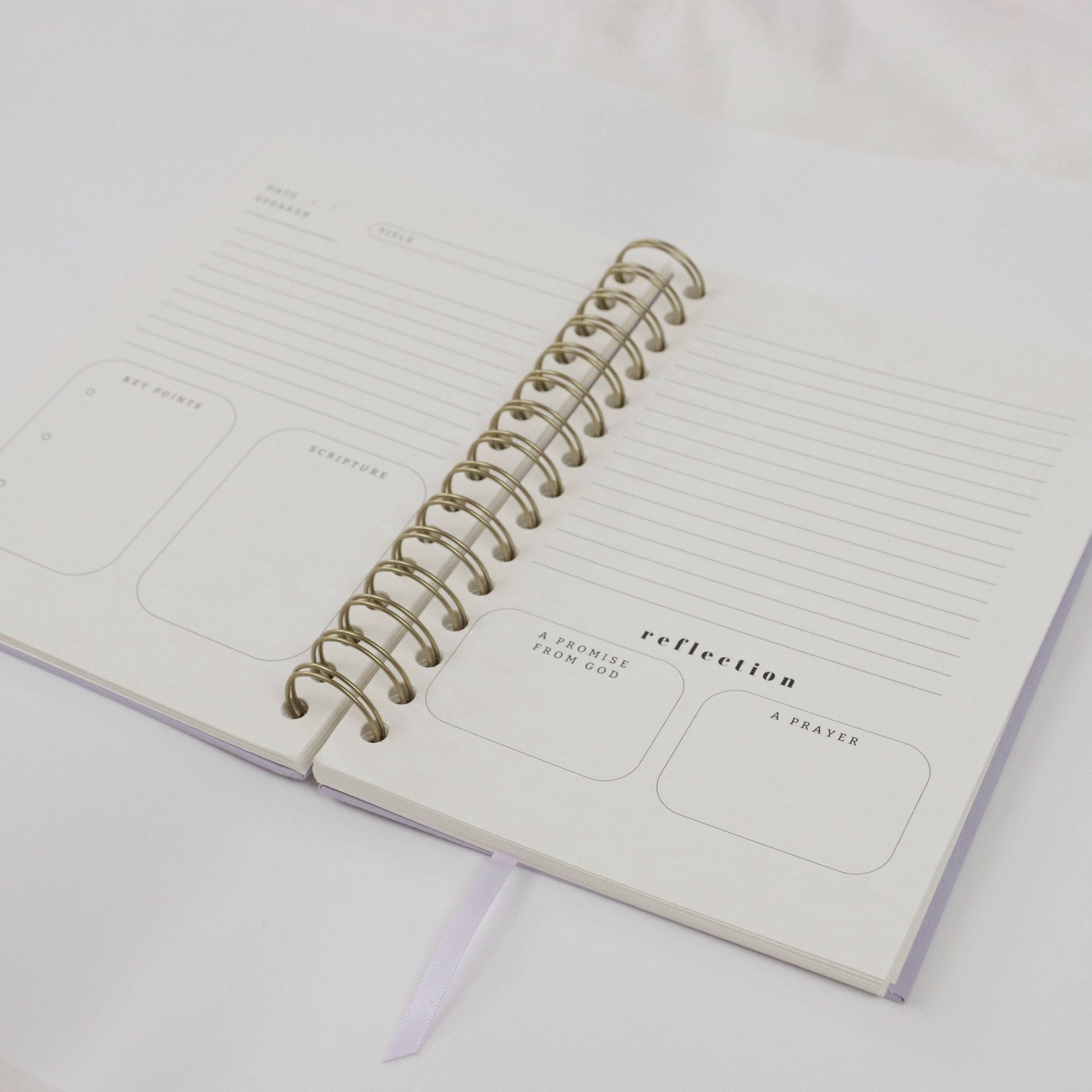 Church Notes Journal - Spiral Linen Purple