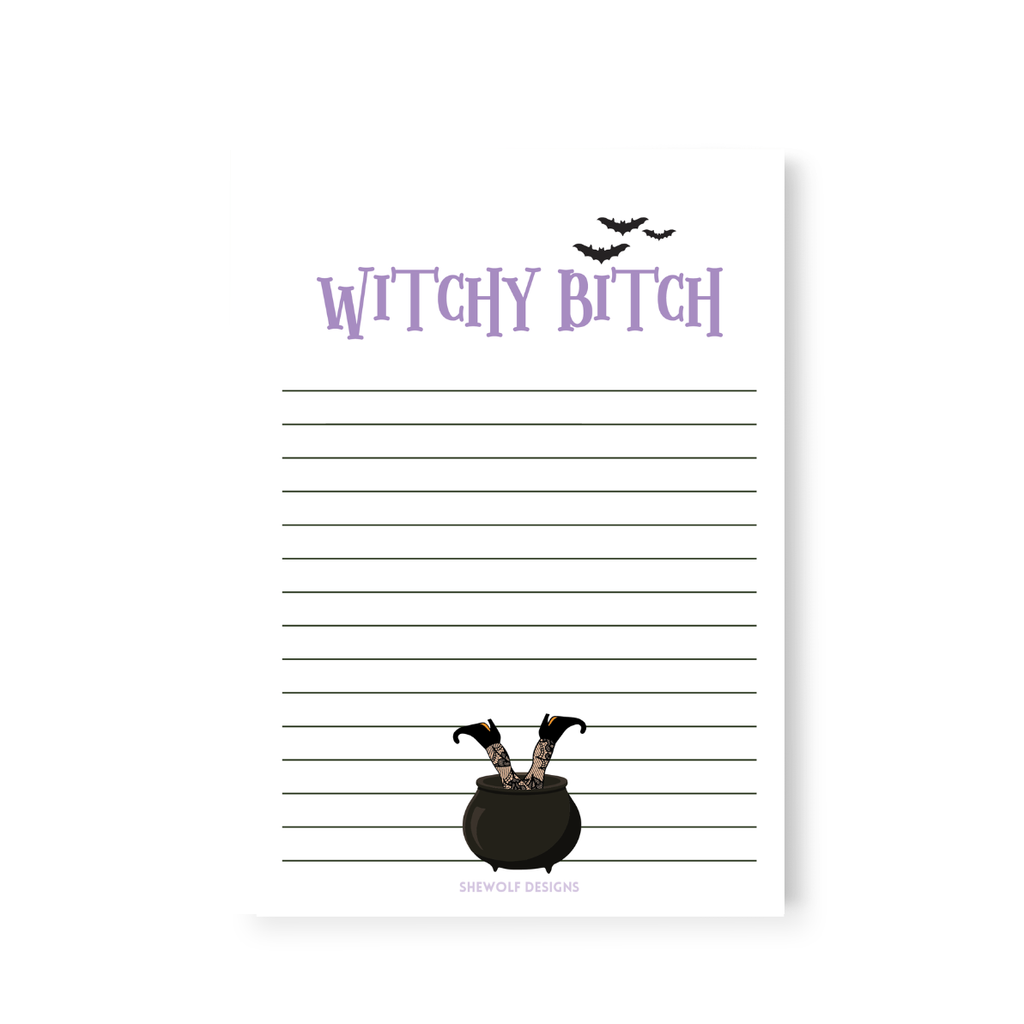Notepad: Witchy Bitch Fun Gothic  Spooky Season
