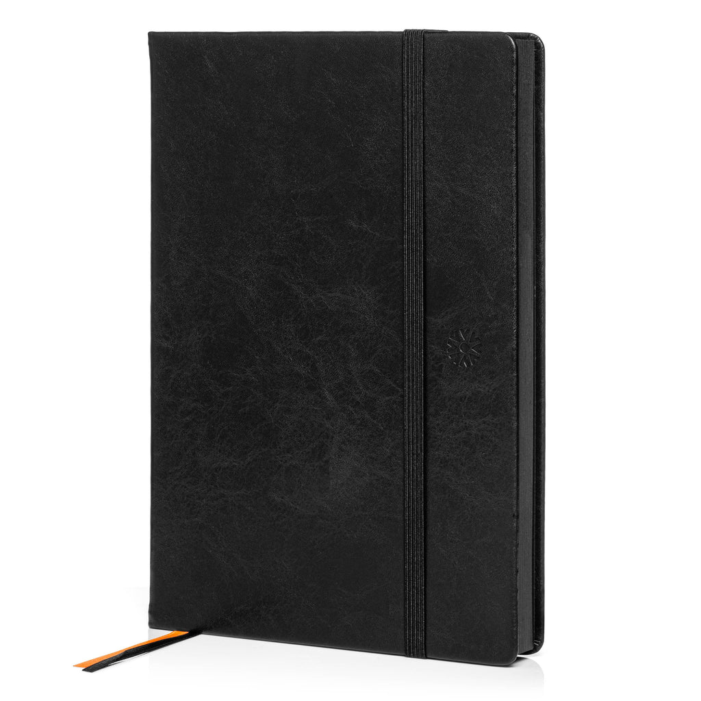Pitch Black Dotted Journal | All Black Paper Notebook