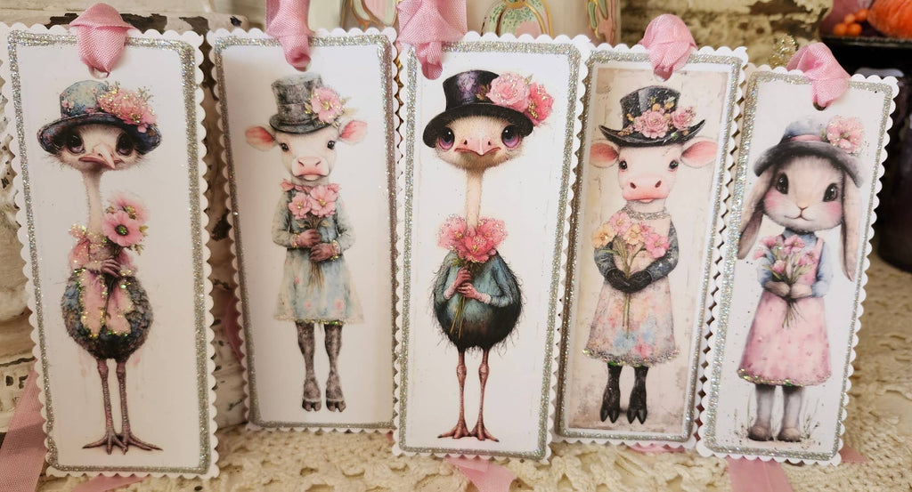 Gift Tag Bookmark Farmyard Animals