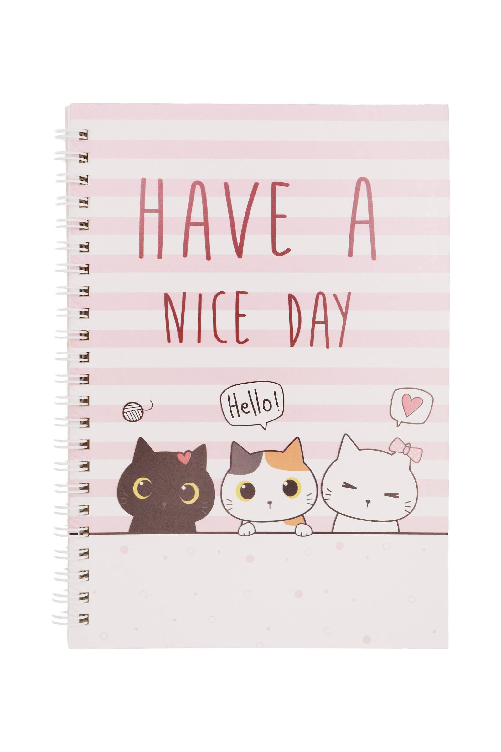 Cute Cat A5 Spiral Bound Notebook - 12 Pcs