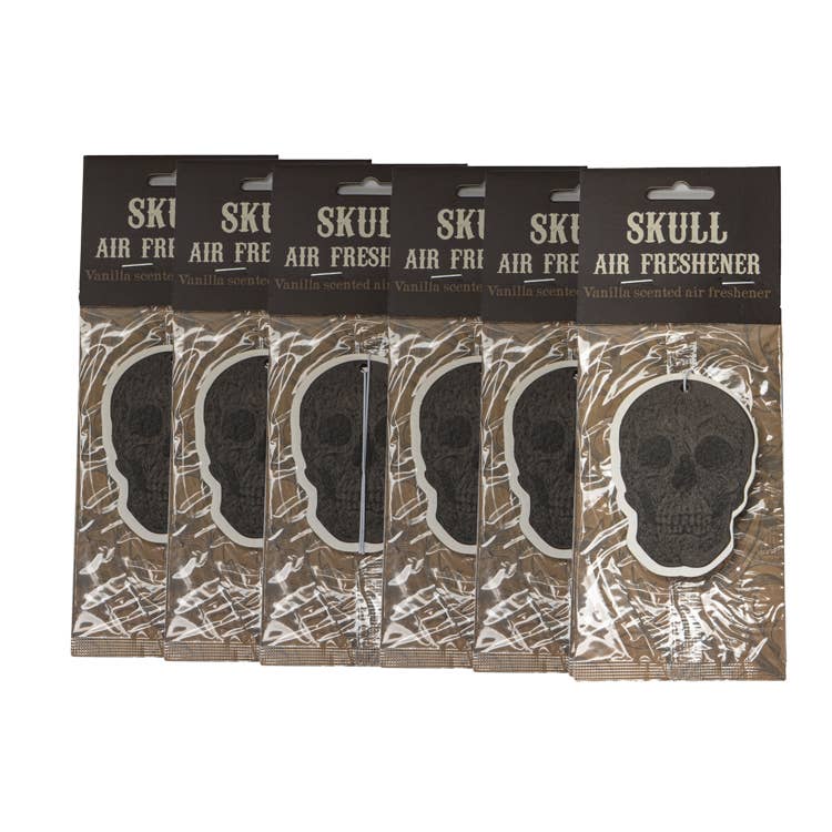 Pack of 6 Skull Vanilla Scented Air Freshener