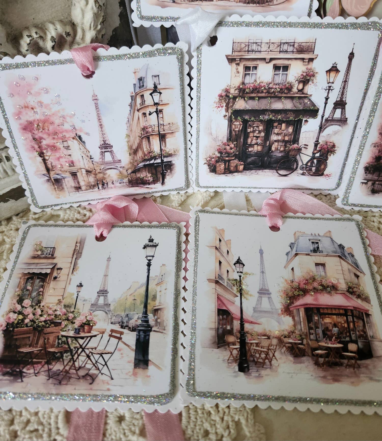 Gift Tag Bookmark Paris Themed