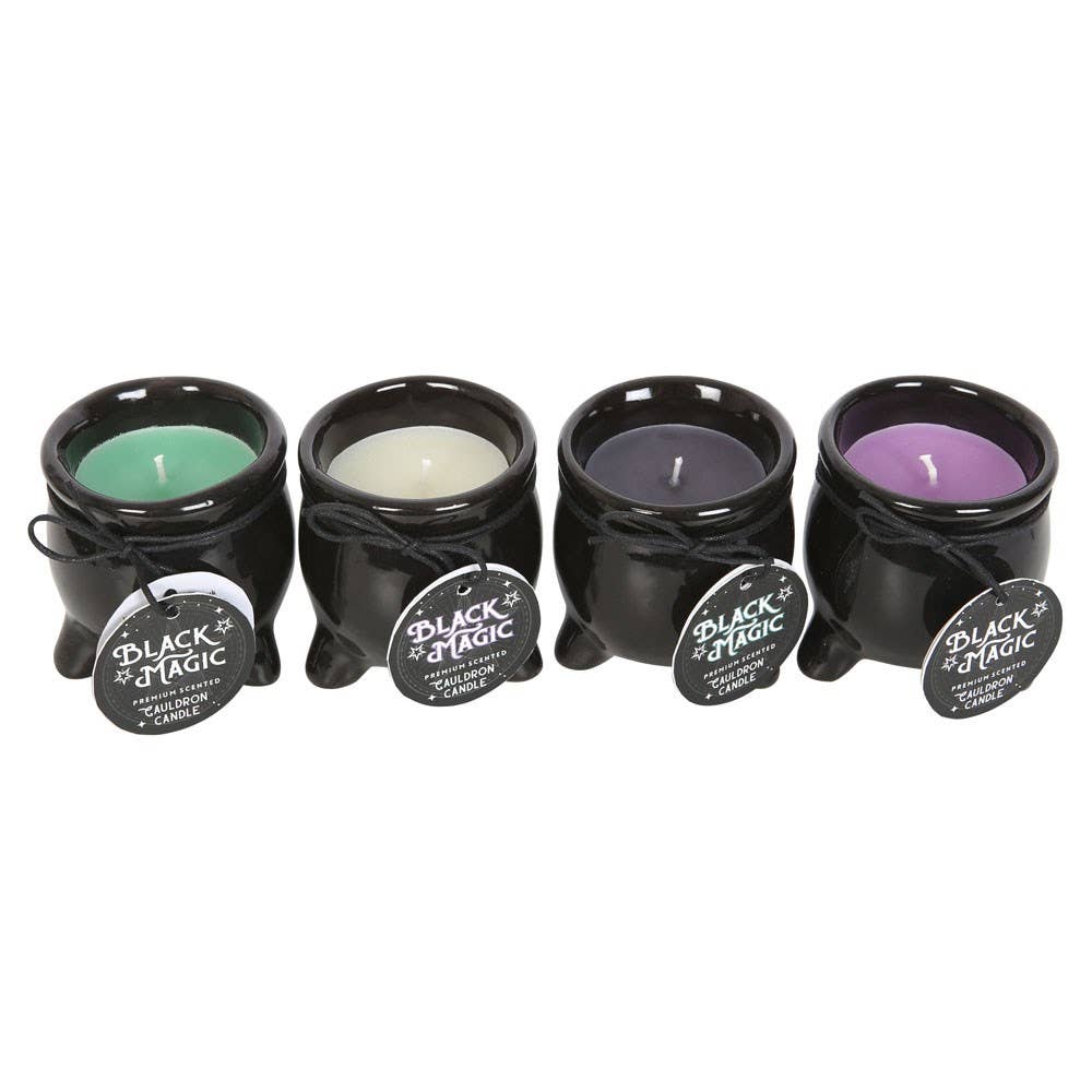 BLACK MAGIC CAULDRON CANDLE SET