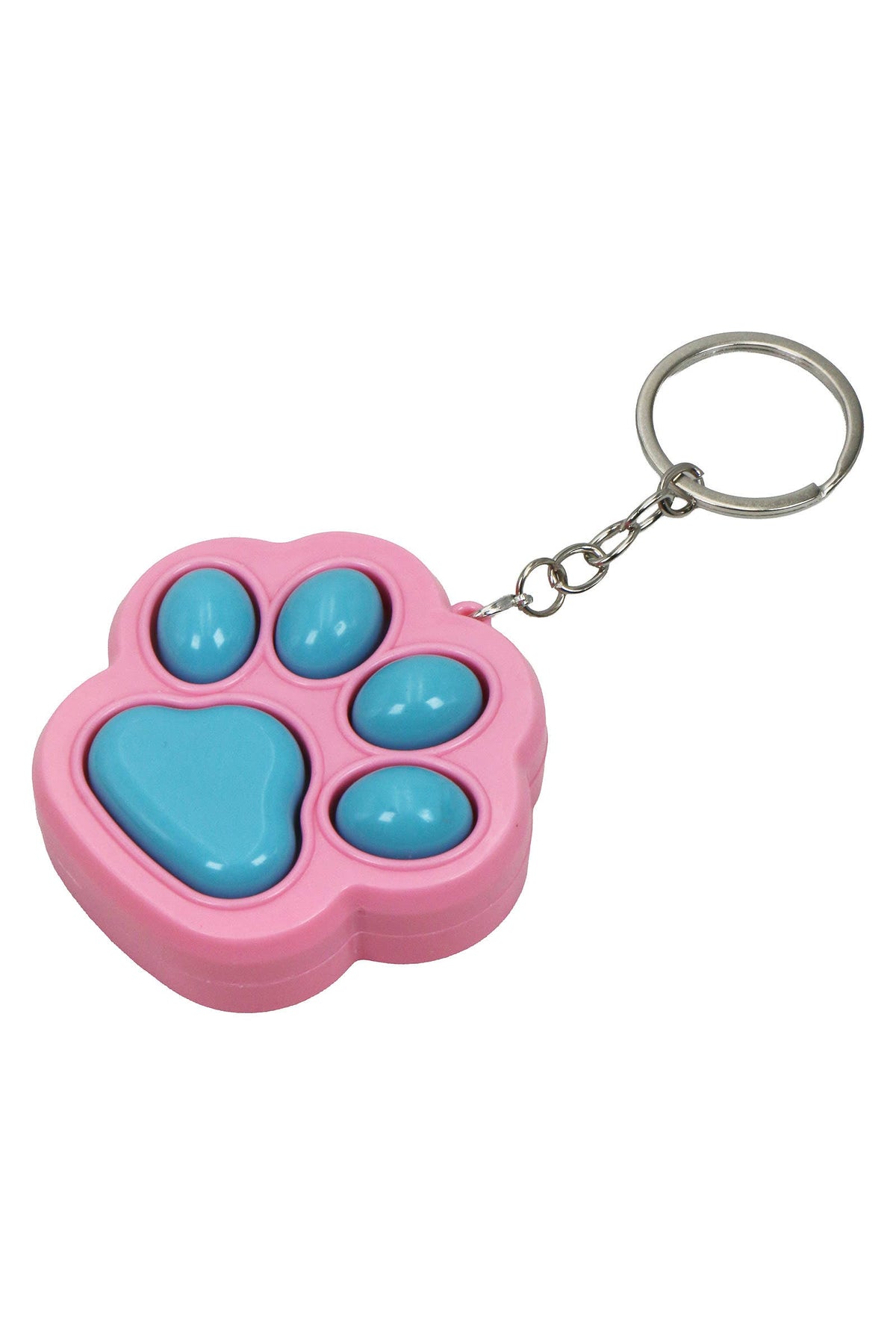Pastel Animal Paw Clicky Fidget Toy Keychain
