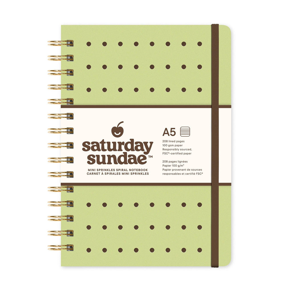 Matcha A5 Mini Sprinkles Spiral Notebook