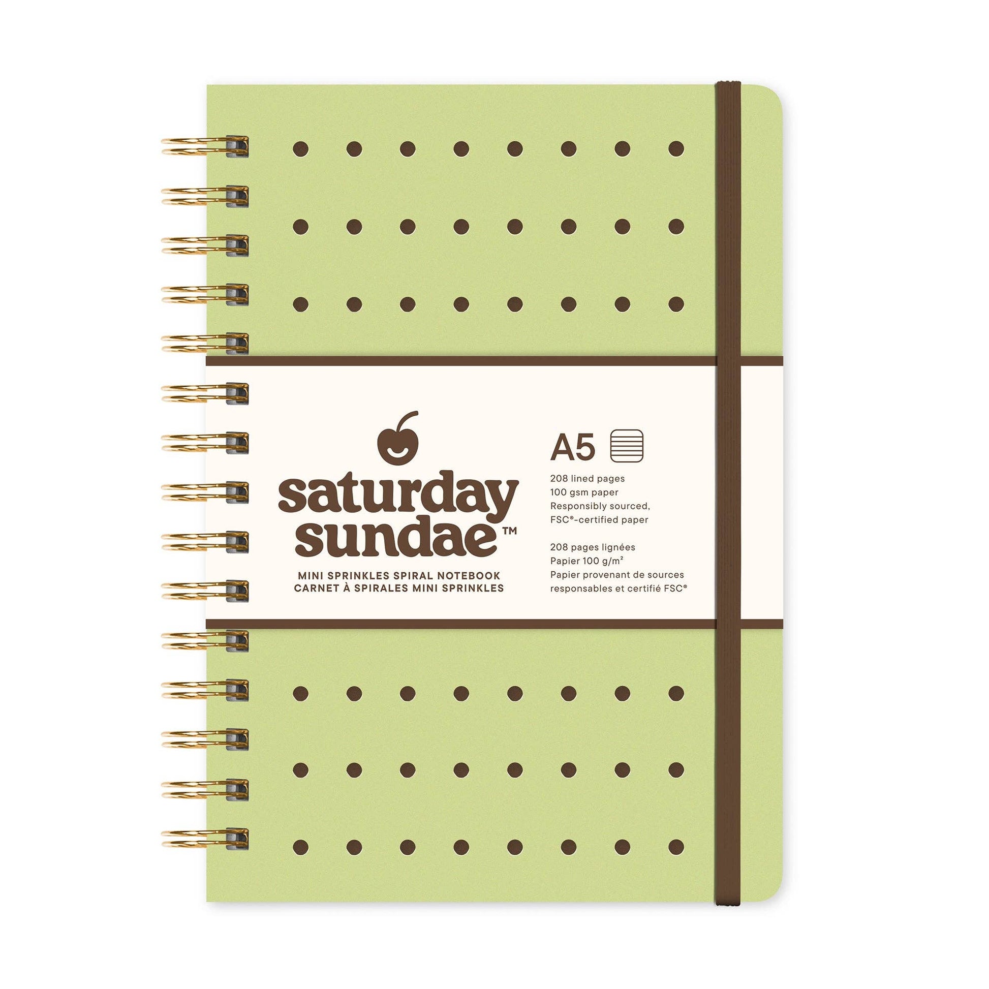 Matcha A5 Mini Sprinkles Spiral Notebook